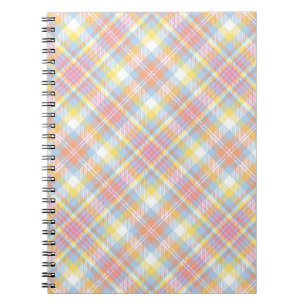 Carnet Plaid en pastel de rayure