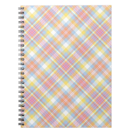 Carnet Plaid en pastel de rayure (Devant)
