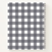 Carnet Plaid gris personnalisable (Dos)