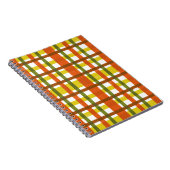 Carnet Plaid les années 70 orange jaune (Côté Droit)