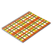 Carnet Plaid les années 70 orange jaune (Côté gauche)