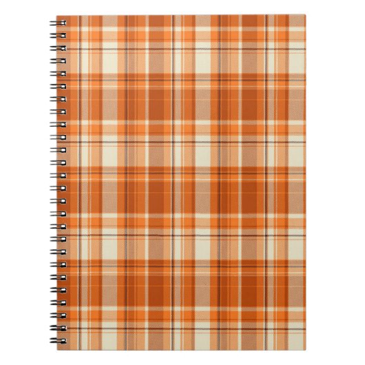 Carnet Plaid orange (Devant)