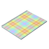 Carnet Plaid Pastel Rainbow (Côté gauche)