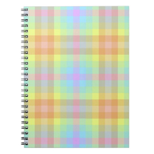 Carnet Plaid Pastel Rainbow (Devant)