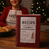 Carnet Plaid Personalized Recipe Notebook-Christmas Gift