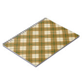 Carnet Plaid polarisé en or avec la rayure verte (Côté gauche)
