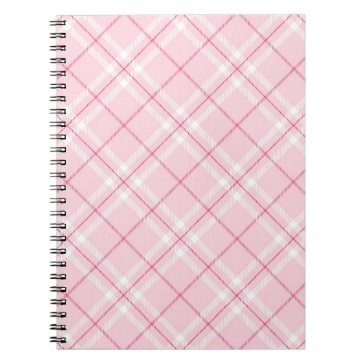 Carnet Plaid rose-clair (Devant)