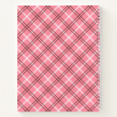 Carnet Plaid rose monogramme (Dos)