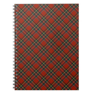 Carnet Plaid royal rouge et bleu d'écossais de Stewart