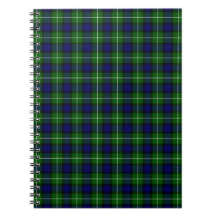 Carnet Plaid vert bleu Lamont tartan