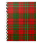 Carnet Plaid vert rouge de Comyn tartan (Devant)