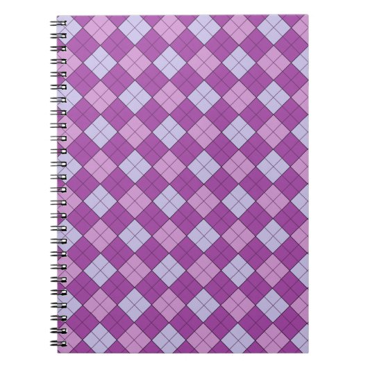 Carnet Plaid violet (Devant)
