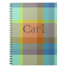 Carnet Plaid With Pattern Notebook