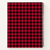 Carnet Plaids rouges, Tartan, Motif des contrôles de biso (Dos)