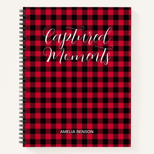 Carnet Plaids rouges, Tartan, Motif des contrôles de biso (Devant)