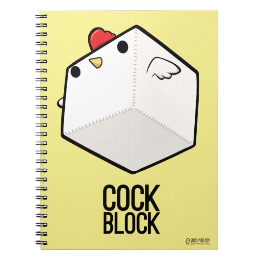 Carnet Plaisanterie mignonne de poulet de bloc - notes de (Devant)