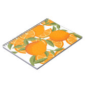 Carnet Plaisir aux agrumes : Motif aux fruits orange (Côté gauche)