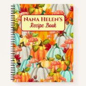 Carnet Plaisir Champignons Citrouille Et Feuilles D'Autom (Devant)