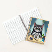 Carnet Plan de chat malicieux drôle (Intérieur)