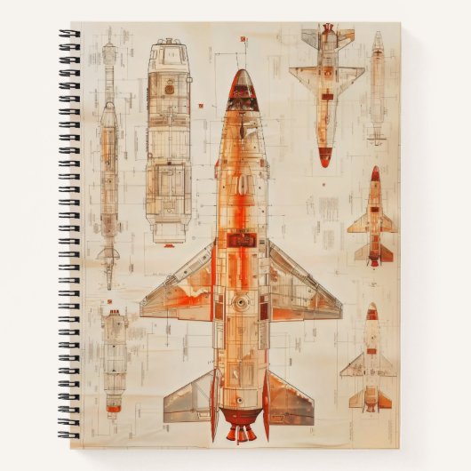 Carnet Plan de fusée de science-fiction (Devant)