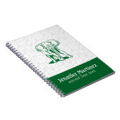 Carnet Plan de ligne d'éléphant vert Monogramme Chasseur (Côté Droit)