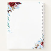 Carnet Plan de Mariage bleu et rouge bordeaux (Dos)