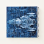Carnet Plan de vaisseau spatial de science-fiction (Dos)
