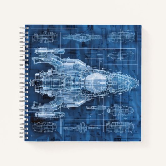 Carnet Plan de vaisseau spatial de science-fiction (Devant)