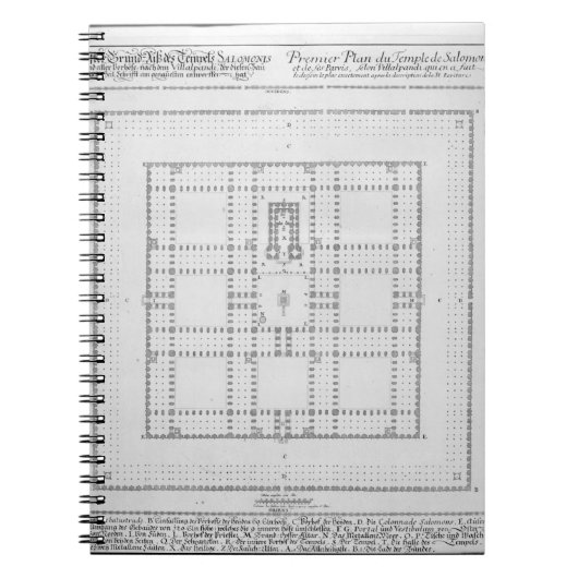 Carnet Plan du temple de Solomon, Jérusalem, de 'en (Devant)