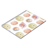 Carnet Plan marin sans soudure de coquillages. Aquarelle  (Côté gauche)