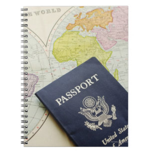 Carnet Plan rapproché de passeport se trouvant sur la
