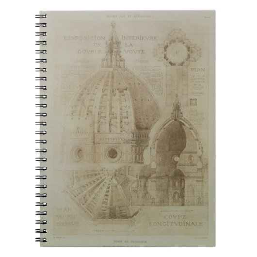 Carnet Plan, section et altitude de cathédrale de (Devant)