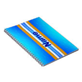Carnet Planche de surf bleue d'océan (Côté Droit)