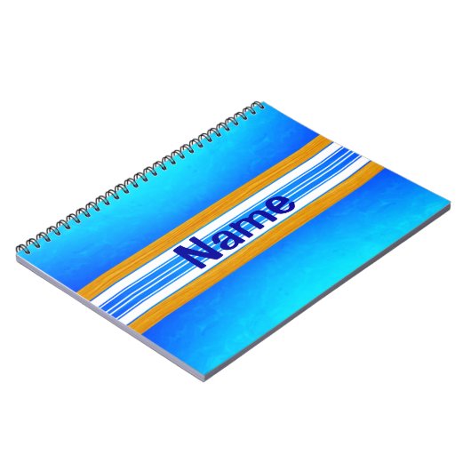 Carnet Planche de surf bleue d'océan (Côté gauche)