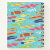 Carnet Planche de surf Blue Ocean en spirale (Dos)