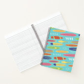 Carnet Planche de surf Blue Ocean en spirale (Intérieur)