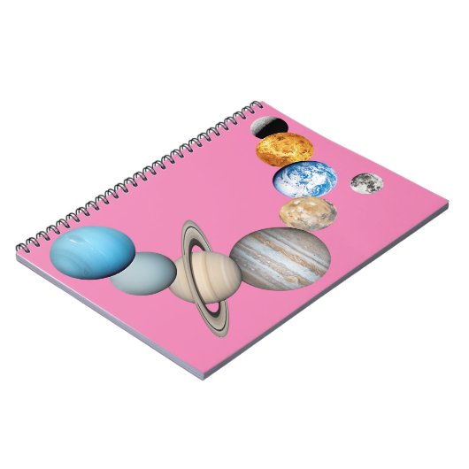 Carnet Planètes du système solaire (Couleur modifiable) (Côté gauche)