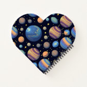 Carnet Planètes et étoiles colorées dans l'espace (Dos)