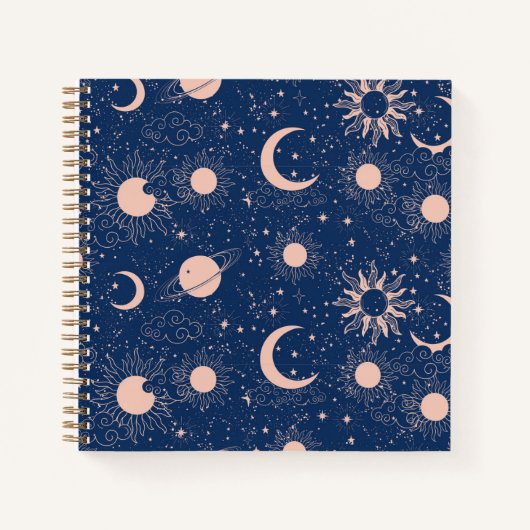 Carnet Planètes et étoiles Motif (Devant)