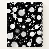 Carnet planètes spatiales colorées galaxie étoiles motif (Dos)