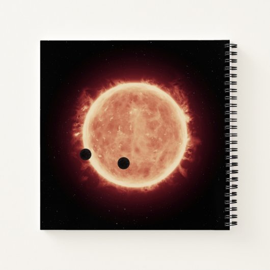 Carnet Planètes Transitant Red Nwarf Star Dans Trappist-1 (Dos)