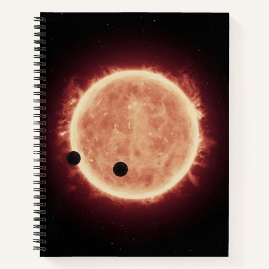 Carnet Planètes Transitant Red Nwarf Star Dans Trappist-1 (Devant)