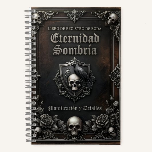 Carnet planificador de boda gotico (Recto)