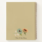 Carnet Planificateur à cases à cocher Thème Tournesol (Dos)