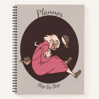 Carnet Planificateur à motif floral terreux