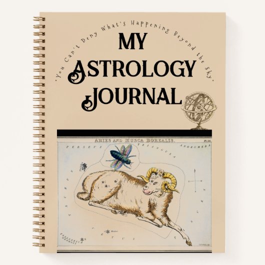 Carnet Planificateur de journaux d'astrologie personnelle (Devant)