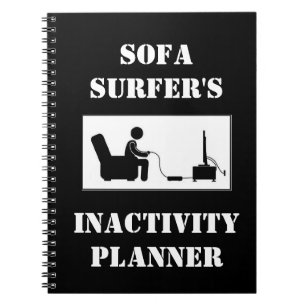 Carnet Planificateur de l'inactivité du surfer de sofa