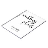 Carnet Planificateur de mariage à typographie de script n (Côté gauche)