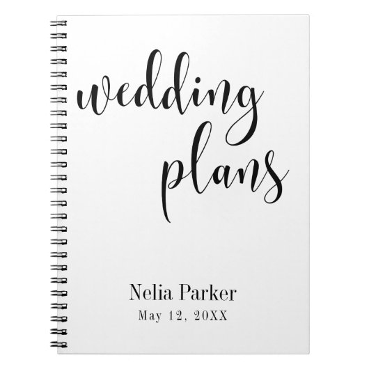 Carnet Planificateur de mariage à typographie de script n (Devant)