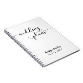 Carnet Planificateur de mariage en typographie script noi (Côté Droit)